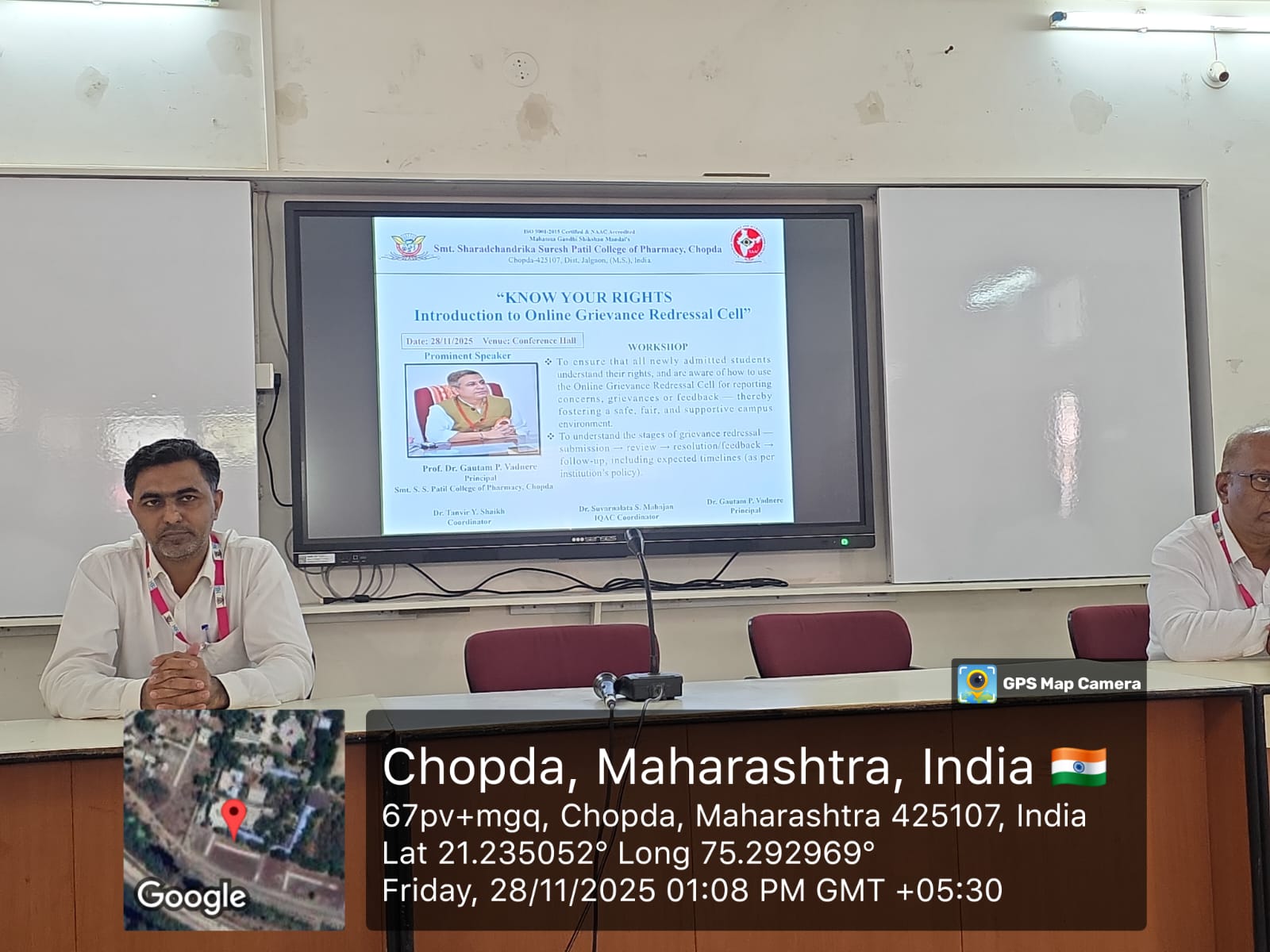 A One-Day Workshop on “Academic Knowledge and Hydroponic Skill Development” was successfully conducted on 28/11/2025 at Smt. Sharadchandrika Suresh Patil College of Pharmacy, Chopda, under the IQAC Ce